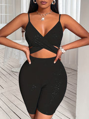 Sexy V-Neck Sleeveless Romper Jumpsuit Women's Clothing