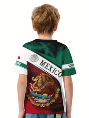 MEXICO Boys Creative T-shirt Summer Kids Outgoing Clothes