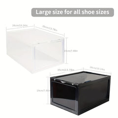 Thickened Shoe Storage Drawer Box Flip Top Folding Shoe Box Transparent Plastic