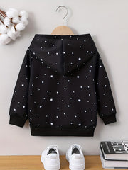 Skull Print Boys Casual Pullover Long Sleeve Hoodie