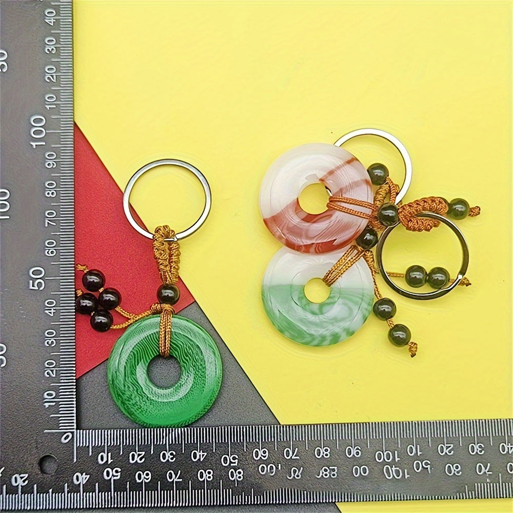 Jade Keychain Couple Purse Pendant Decoration