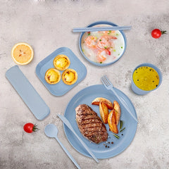 36pcs Outdoor Camping Tableware Set Lightweight Reusable Cutlery Set