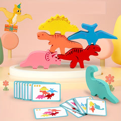 Dinosaur Stacking Blocks with Colorful Figures