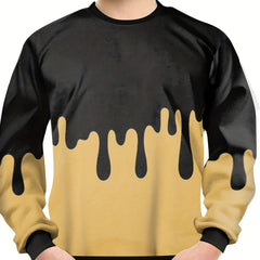 Teens Contrast 3D Print Sweatshirt Kids Casual Streetwear