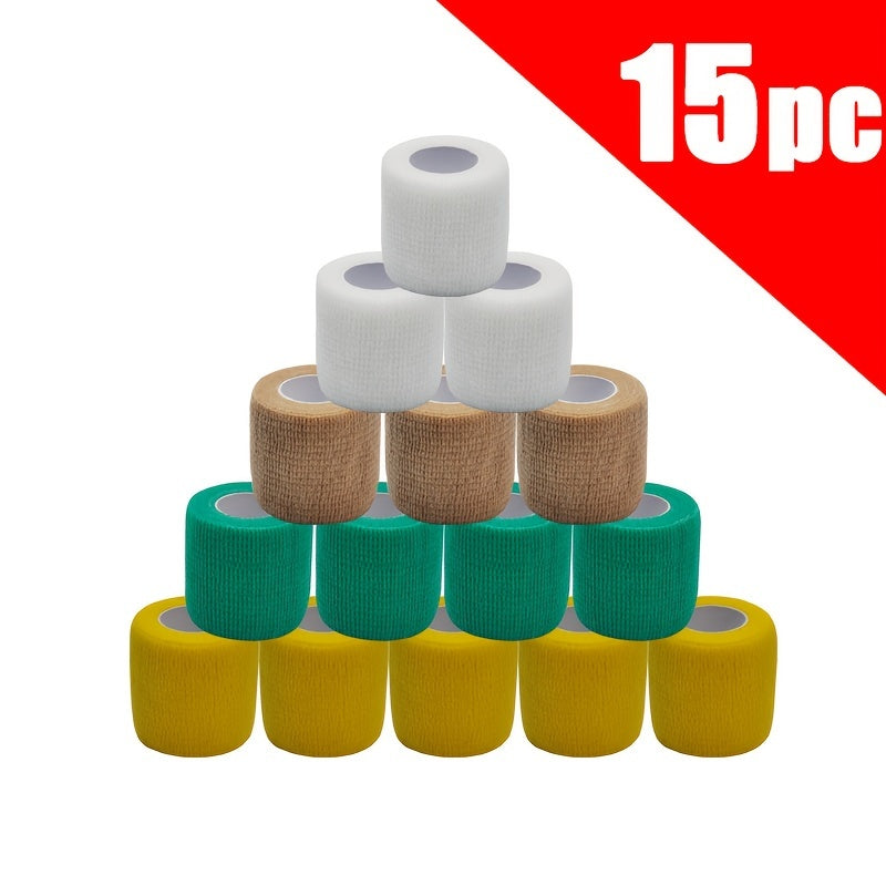 15pcs Flexible Self-adhesive Bandages for Stretching Sports - Wrists Ankles
