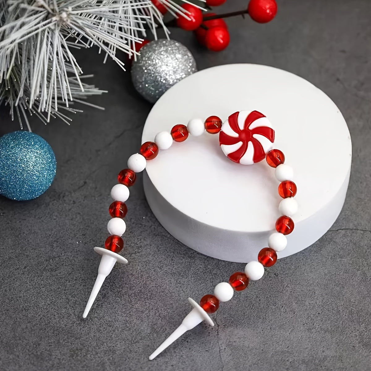 1pc Christmas Artificial Candy Cake Decoration DIY Baking Party Supplies