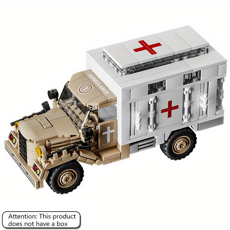 Military Ambulance Building Block Set - Educational DIY Toy