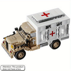 Military Ambulance Building Block Set - Educational DIY Toy