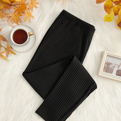 Women's Plus Ribbed Knit Waist Sleep Leggings