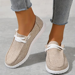 Women's Lightweight Canvas Lace-Up Sneakers