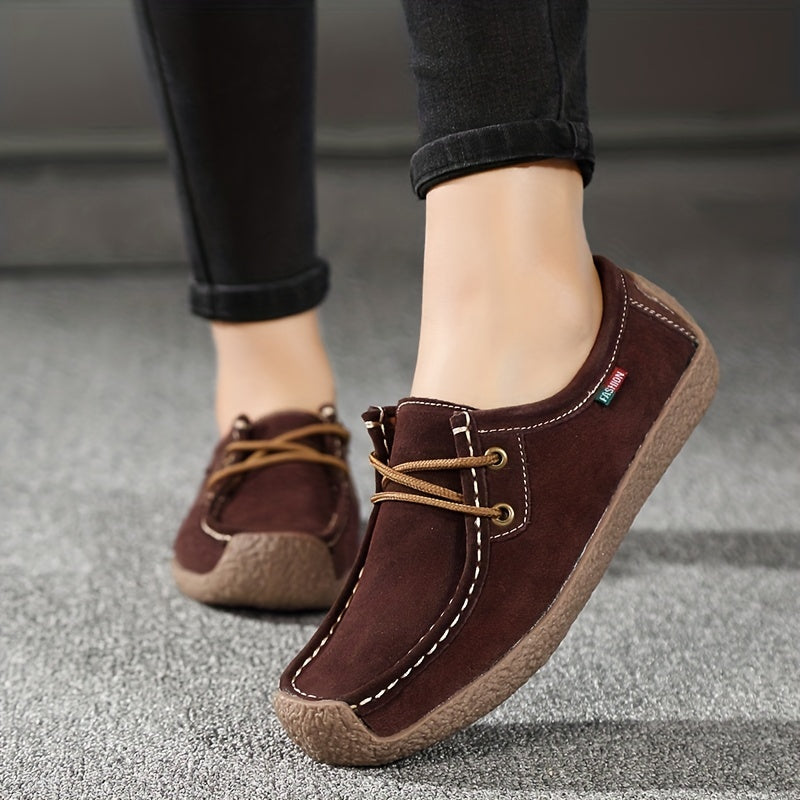Soft Sole Loafers Classic Round Toe Flat Shoes Women's Footwear