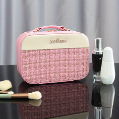 Portable Makeup Organizer With Mirror & Brush Holder