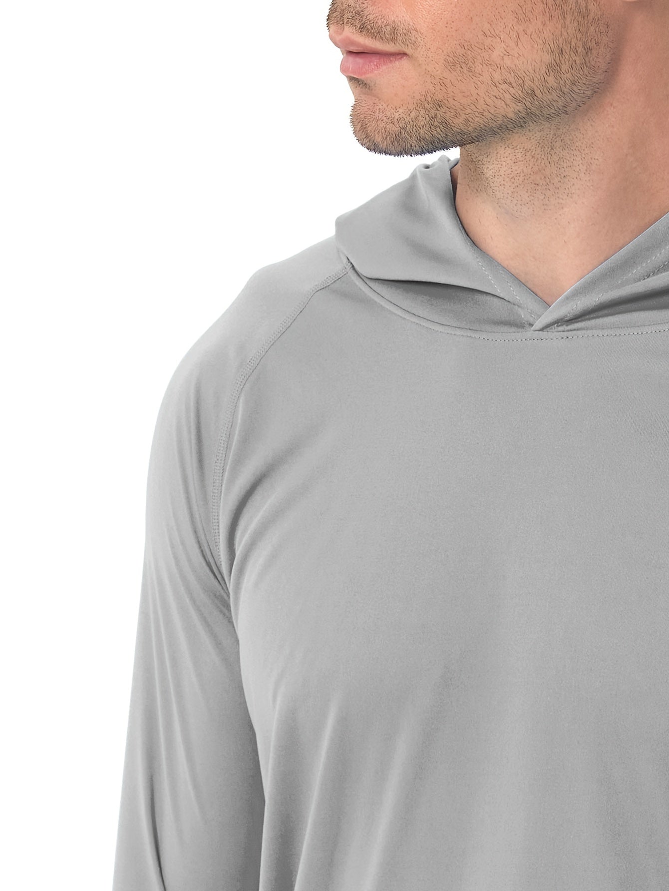 2 Pcs Men's UPF 50 Sun Protection Hoodies Long Sleeve Quick Dry Tops