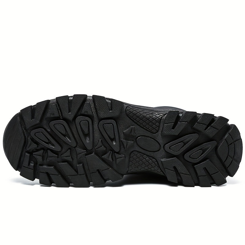 Men's Plush Lined Military Style High Top Boots