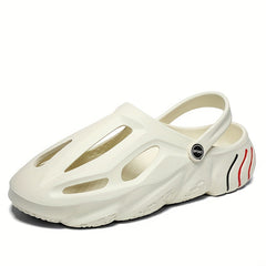Curve Print Garden Clogs Lightweight Hollow Out Sandals
