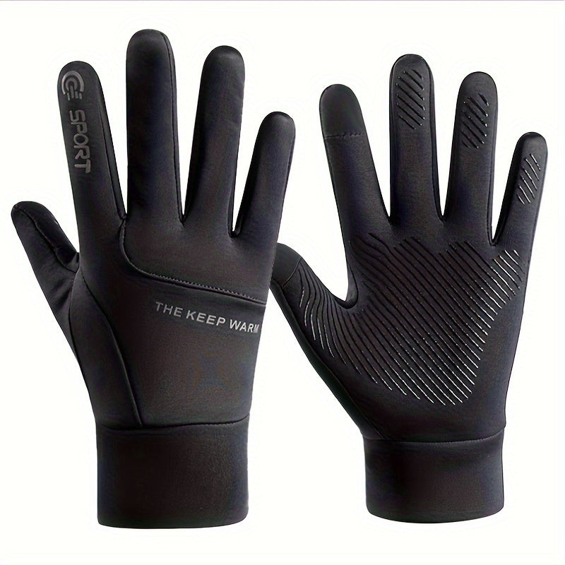 Winter Warm Full Finger Gloves Unisex Anti-wear Driving Gloves