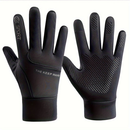 Winter Warm Full Finger Gloves Unisex Anti-wear Driving Gloves