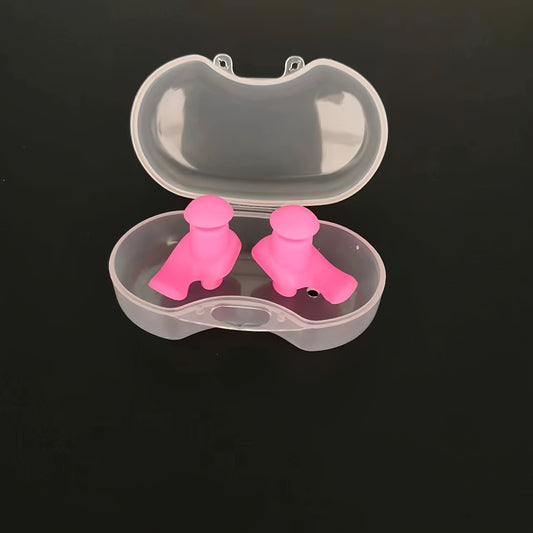 Spiral Silicone Earplugs With Box for Swimmers Divers Surfers