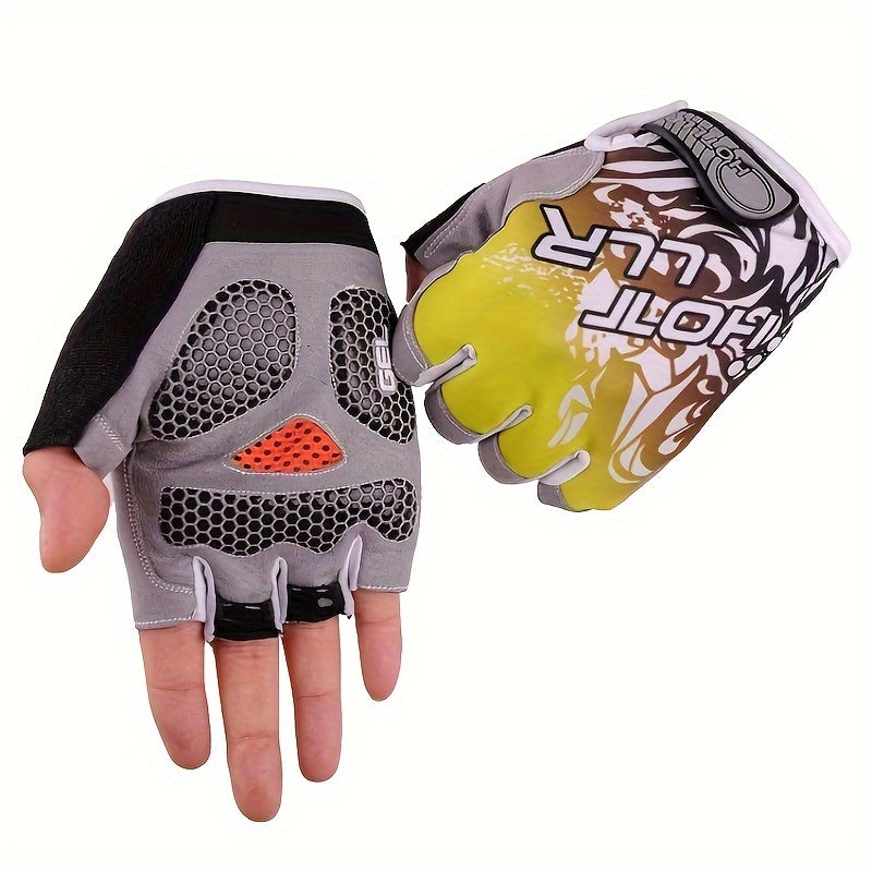 Men's Half Finger Climbing Gloves Breathable Fitness Cycling Gloves