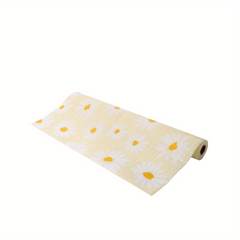 Daisy Printed Shelf Liner Non Adhesive Waterproof Stain Proof Washable