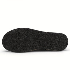 Men's Letter Print Slip On Canvas Loafer Shoes
