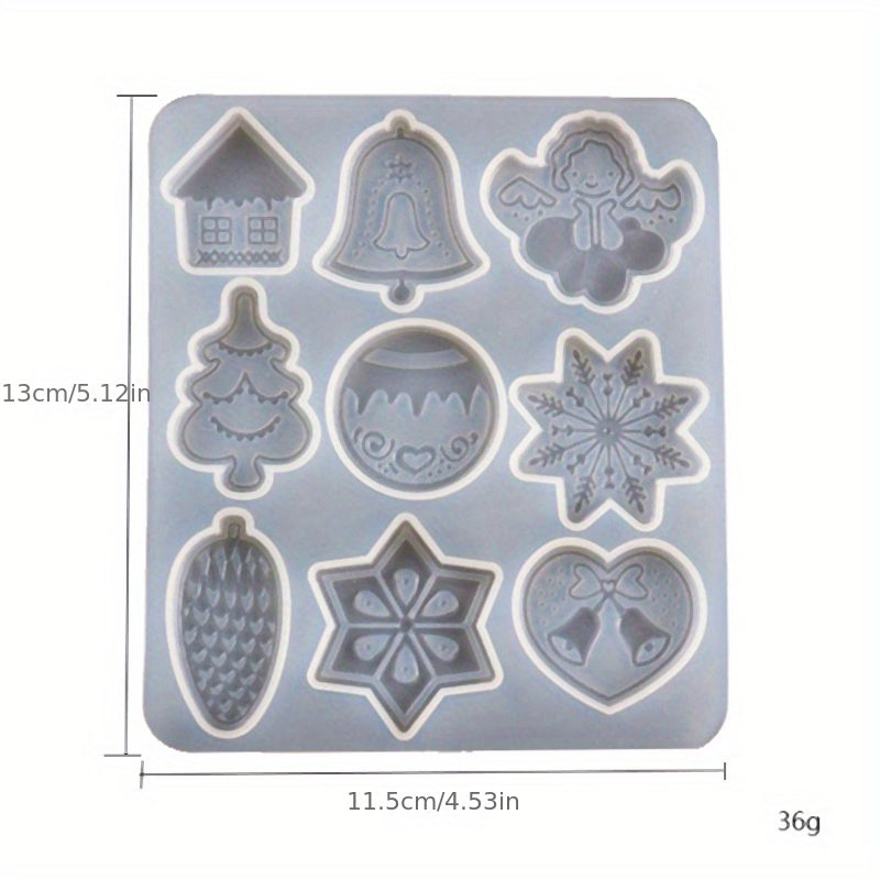 Crystal Drop Mold Christmas Snowflake Elk Resin Mold DIY