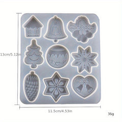 Crystal Drop Mold Christmas Snowflake Elk Resin Mold DIY