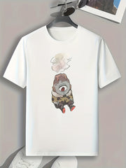 Creative Painting Print Men's Graphic T-shirt for Summer