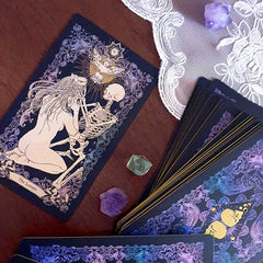 Wandering Spirit Gothic Dark Tarot Mini Cards with QRCode Guidebook