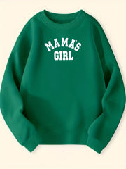 Girls 'Mama's Girl' Crew Neck Sweatshirt Top