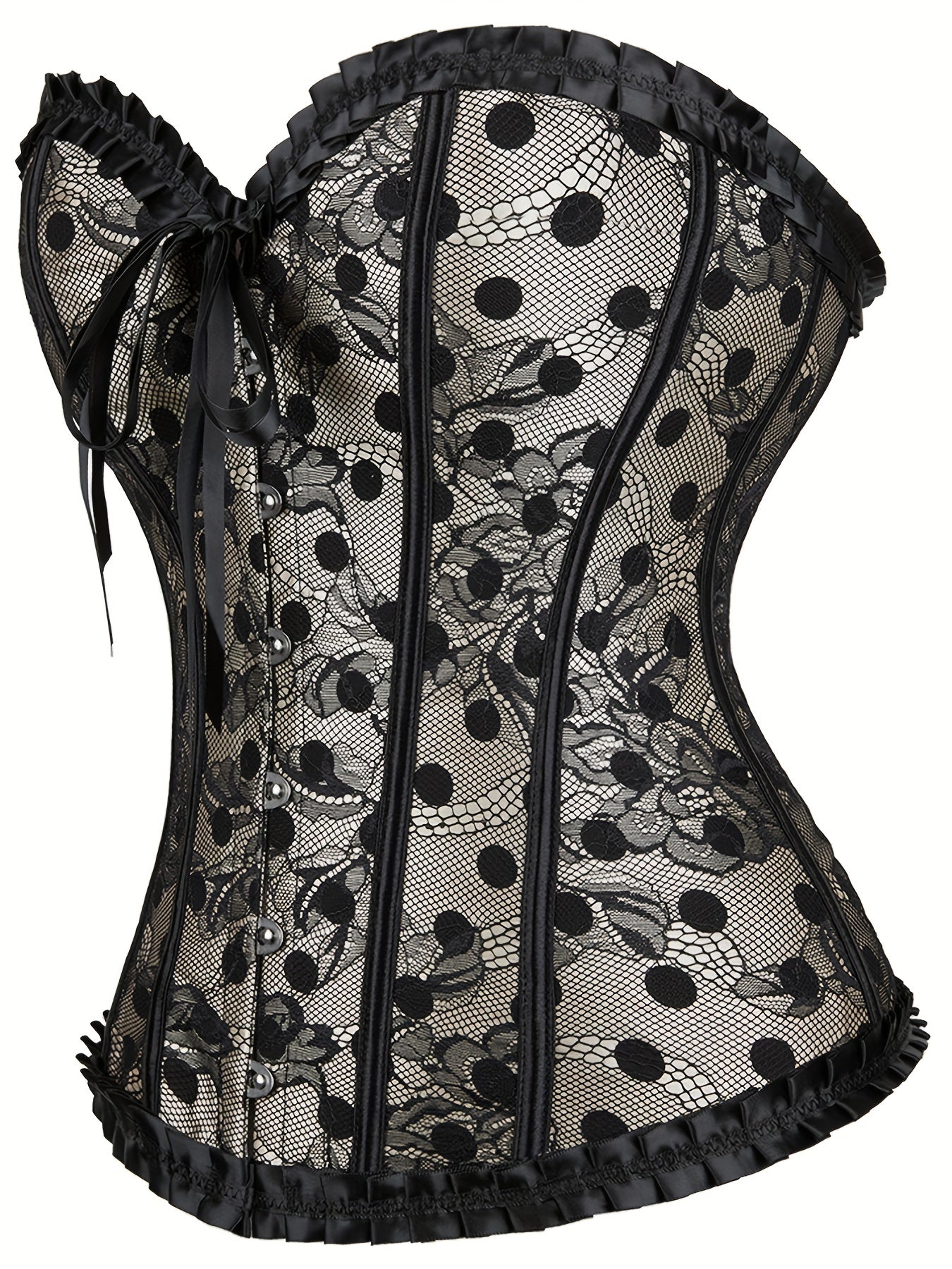 Strapless Corset Bustier Lace Up Body Shaper