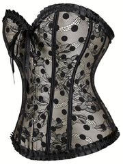 Strapless Corset Bustier Lace Up Body Shaper