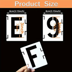42pcs Numbers Stencil Kit for Painting Reusable Alph Interlocking Stencil