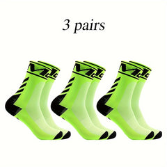 Men's Mid Crew Sport Socks, Breathable & Comfy, 3 Pairs