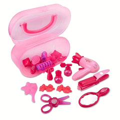 Kids Makeup & Wig Set with Hair Dryer & Mirror