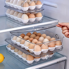 Stackable Egg Box 15 24 Grids Fresh Keeping Portable Food Storage