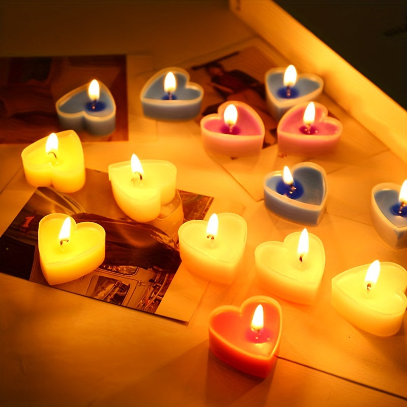 Set of 9 Heart-Shaped Scented Candles