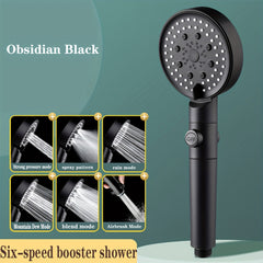 6 Modes Adjustable High pressure Shower Head - Water saving Hand held Shower Hea