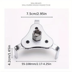 Universal Filter Wrench 3 Jaw Adjustable Tool For Filters 2 1 2 - 4 5 Inch