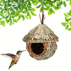 Straw Woven Bird Nest Garden Decor Outdoor Hanging