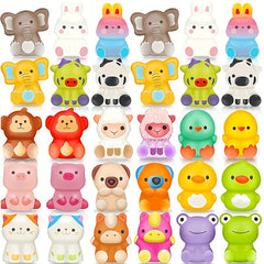 24pcs Soft Colorful Animal Squishy Toys Birthday Party Favors