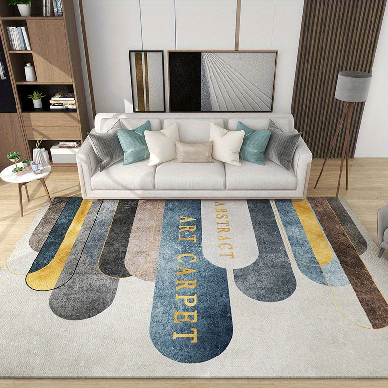 Geometric 6'X8 5' Area Rug Distressed Modern Design