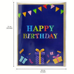 1Pc 16 18 21 30 40 50 60 70 80 Happy Birthday Pop Up Card 15 24x20