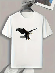 Eagle Print Men's Graphic T shirt Casual Comfy Tees