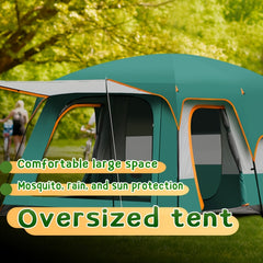 Large Waterproof Tent for 3-5 People with Bedroom, Living Room