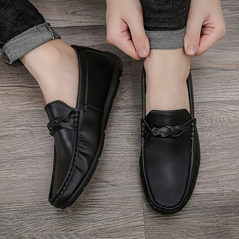 Men's Non-Slip Twist Decor Loafers