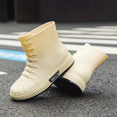Women's Waterproof Non-slip Rubber Rain Boots for Outdoor Work in Rain