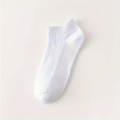 6pairs Soft Solid Low Cut Ankle Socks