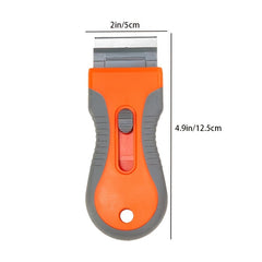 Flat Razor Blade Scraper Paint Stripping Tool Window Scraper - Yellow/Orange