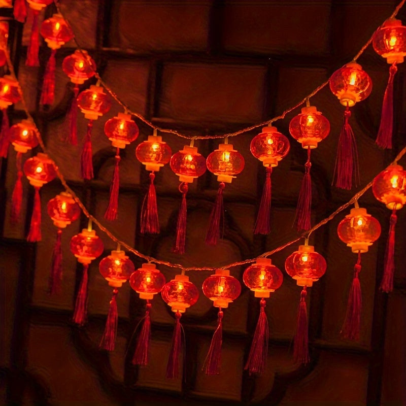 Spring Celebration Red Lanterns LED Decorative Light Strings